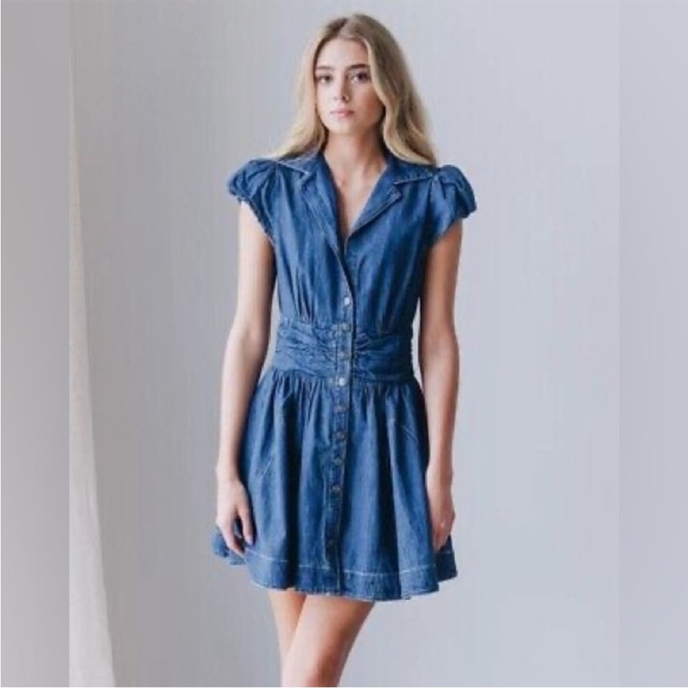 Free People Chester Denim Button-Down Dress